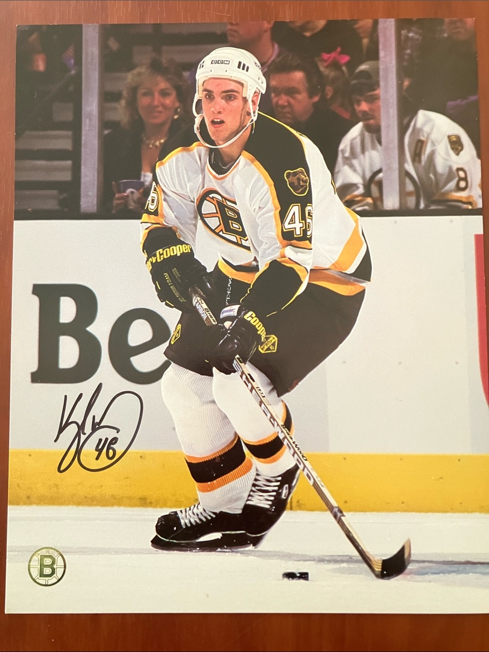 Boston Bruins Kyle McLaren Autographed 8x10” Photo